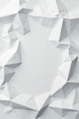 Obraz premium Close-up of tightly crumpled white paper, uneven surface, contrast, close-up, shadow