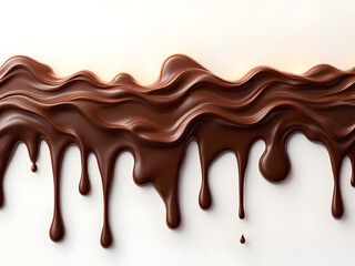 Rich, melted chocolate dripping down, creating a glossy and indulgent scene.