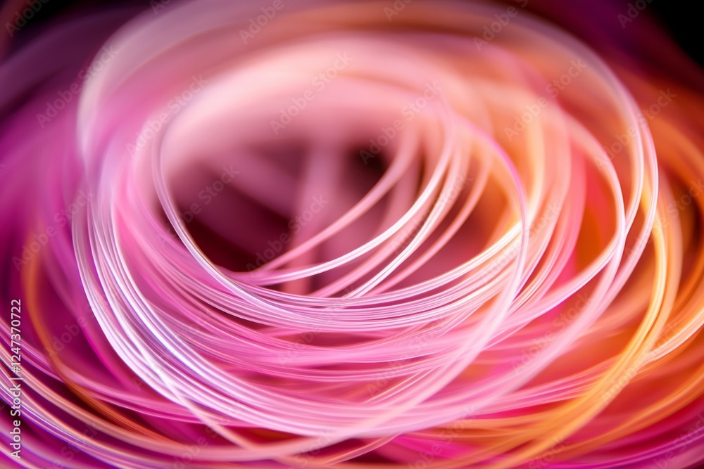 Poster fluorescent colors swirl smoothly in a close-up view, producing a vibrant and energetic look that ev
