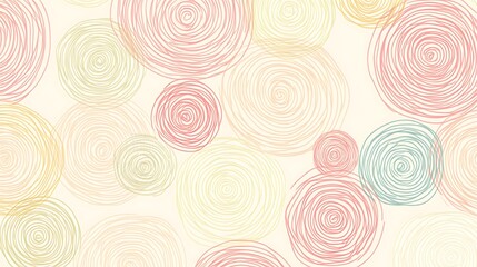 Pastel swirl circles background
