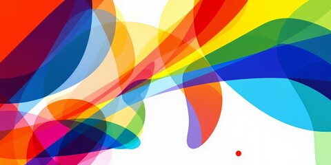 Vibrant Abstract Rainbow Waves Representing Pride Month and Diversity in Colorful Fluid Motions with Color Combinations and Emotions Depicted as Dynamic Fluid Waves of Intertwined Hues, Vibrant