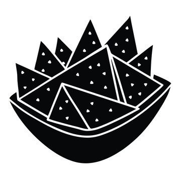 recommend clip art: Nachos, food vector silhouette art illustration