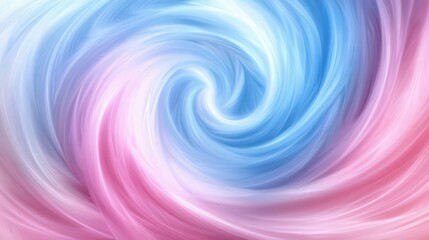 Obraz premium Dreamy Pastel Swirl: Abstract Illustration in Pink and Blue Hues