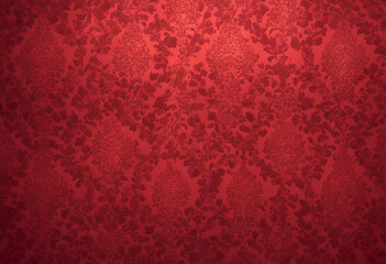 pattern damask wallpaper red vintage floral flower repetitive background retro royals classic decorative art antique revival fabric textile texture ornamental baroque tapestry paper ornament design
