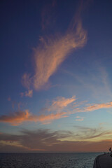 Colorful Sunset Clouds above Ocean