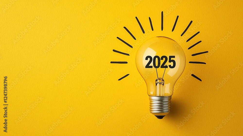 Fototapete bright glowing lightbulb with 