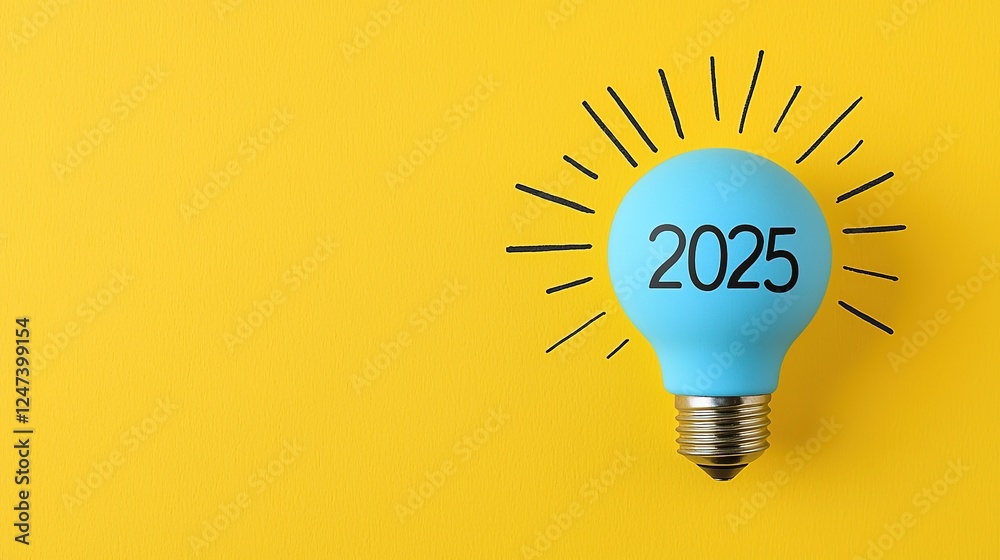 Fototapete bright glowing lightbulb with 