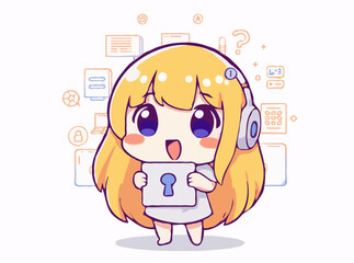 Data Privacy Concept: Cybersecurity Illustration