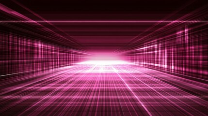 Pink digital tunnel, data flow, technology