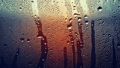 Foggy condensation windowpane close-up intricate droplets moisture texture surface formation water particles mist glass vapor haze details fog droplets condensation patterns blurred environment coldne