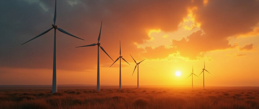 Turbinas E&oacute;licas ao P&ocirc;r do Sol Dourado &ndash; Conceito de Energia Renov&aacute;vel