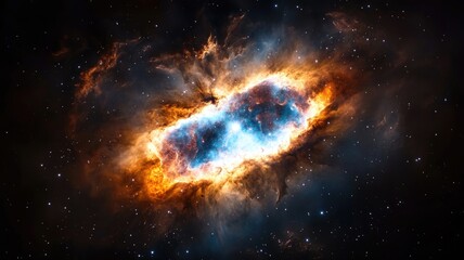 Stunning nebula with vibrant colors in outer space