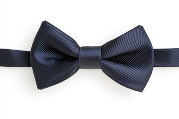 Dark blue bow tie designed with sophisticated texture on a smooth background, perfect for formal occasions or celebrations where elegance is key