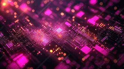 Abstract Pink Circuit Board, Technology Background