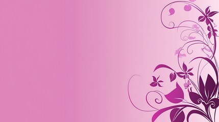 Elegant Pink Floral Design Background Illustration