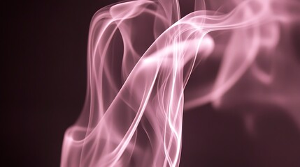 Obraz premium Pink smoke swirls, dark background, abstract art