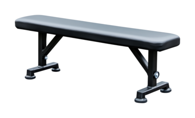 Exercise bench for home gym indoor fitness setup isolated on transparent background