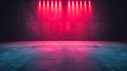 Dynamic Stage Lighting with Bold Colors for Modern Sports Events or Performances