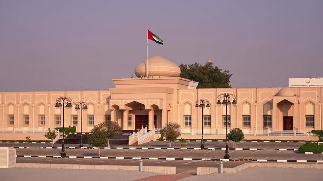 Palace of Sheikh Hamdan bin Rashid Al Maktoum in Dubai. Popular tourist destination, iconic arabic tourism landmark in UEA. 