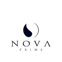 Nova Prime logo design features a sleek and futuristic aesthetic, representing cutting-edge innovation and technology, brand identity corporate image editable vector.