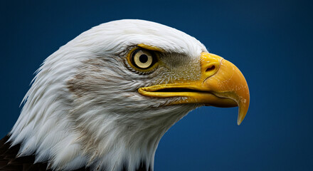 Fototapeta premium American bald eagle head close-up
