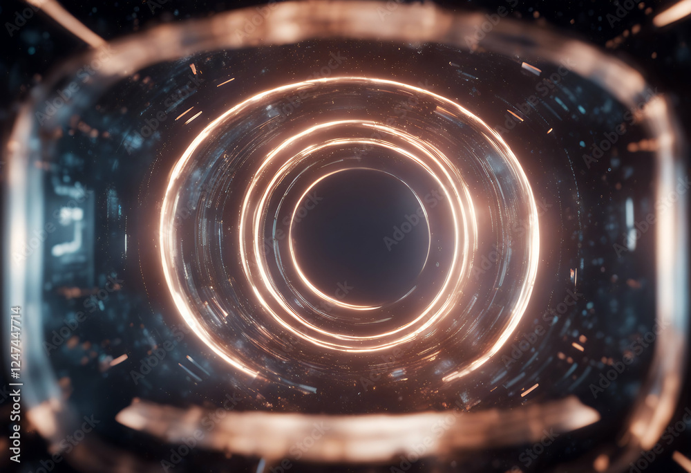 Poster move 3d portal rendering teleportation time space abstract light science background fantasy universe