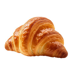 Golden Croissant: A perfectly baked croissant, showcasing its golden-brown crust and flaky layers, sits invitingly on a surface. The warm lighting accentuates its delicious texture.