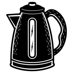 Electric Kettle Vector Illustration – Cartoon, Clipart, and Line Art Design, Electric kettle vector illustration in cartoon, clipart, and line art styles, perfect for digital use.