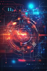 Obraz premium Abstract technology communication concept vector background, showcasing modern digital communication and technology networks