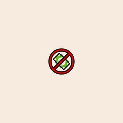 Bankruptcy icon flat vector design. 