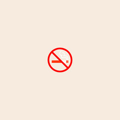 No smoking icon flat vector design. 