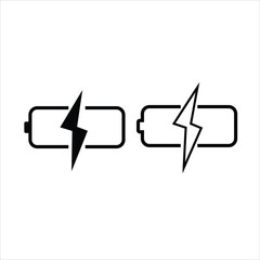 battery icons set in vector design 