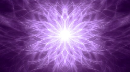 Purple energy flower, spiritual background