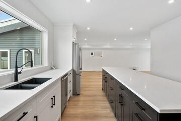 The kitchen is very clean and well-organized