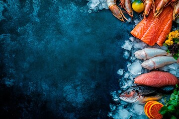 Fresh seafood display featuring a variety of fish at a culinary workshop in the morning