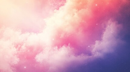 Colorful cloudscape, dreamy sky, pastel hues, celestial background, ideal for design