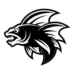  Betta Fish Vector Illustration - Cartoon, Clipart & Line Art Design on White Background, Betta fish vector illustration in cartoon, clipart, and line art styles, perfect for digital designs.