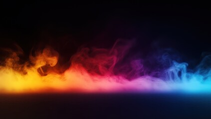 Fototapeta premium colored smoke on a dark background
