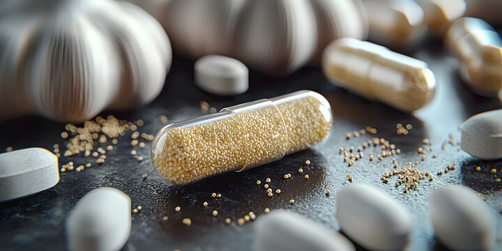 Holistic Garlic Supplements: Natural Capsules for Health, Wellness, and Immune Support with Vitamins, Minerals, and Antioxidants for Optimal Nutrition and Vitality