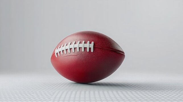 Red football, studio shot, neutral background, sports graphic