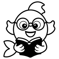 Guppy Fish Vector Illustration | Cartoon, Clipart & Line Art Design, Guppy fish vector illustration in cartoon, clipart, and line art style, perfect for digital designs.