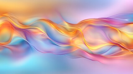 Abstract pastel waves flowing, digital art, gradient background, website design