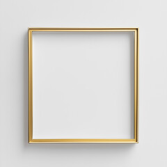 Obraz premium vintage golden picture frame on blank background for design mock up
