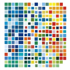 Fototapeta premium Colorful square mosaic pattern design, digital art, website background