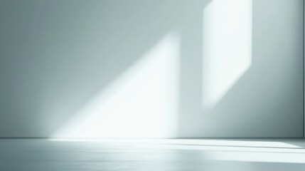 Sunlit minimalist empty room; interior design mockup