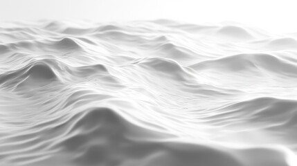 Fototapeta premium White abstract wave landscape; soft light background; digital art; website texture