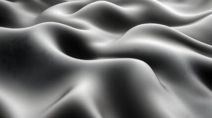 Obraz premium Abstract grayscale undulating waves flowing smoothly