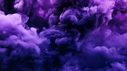 Purple ink swirls, abstract art