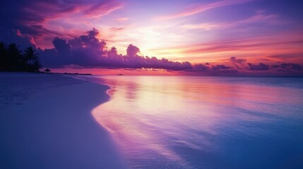 Obraz premium Serene Sunset at the Beach