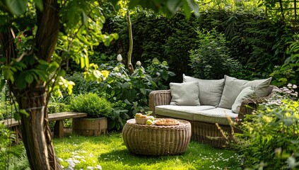 furniture in garden	